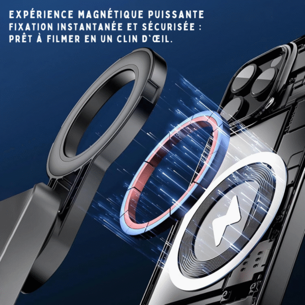 l’essentiel pour capturer vos moments : trépied smartphone pliable 3 en 1 avec perche à selfie et support standard