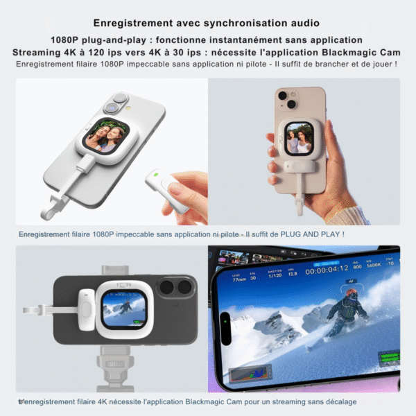 l’outil pro ultime pour se filmer avec la caméra arrière – mini écran magnétique pour selfie