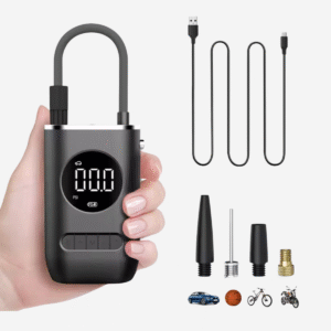 compresseur à air portable – gonfleur de pneus sans fil pour voiture, moto, vélo et loisirs