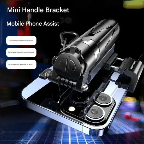 l’essentiel pour capturer vos moments : trépied smartphone pliable 3 en 1 avec perche à selfie et support standard