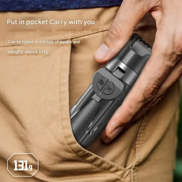 l’essentiel pour capturer vos moments : trépied smartphone pliable 3 en 1 avec perche à selfie et support standard