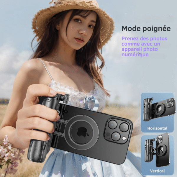 l’incontournable pour votre smartphone : trépied smartphone multifonction pliable avec perche à selfie aimantée