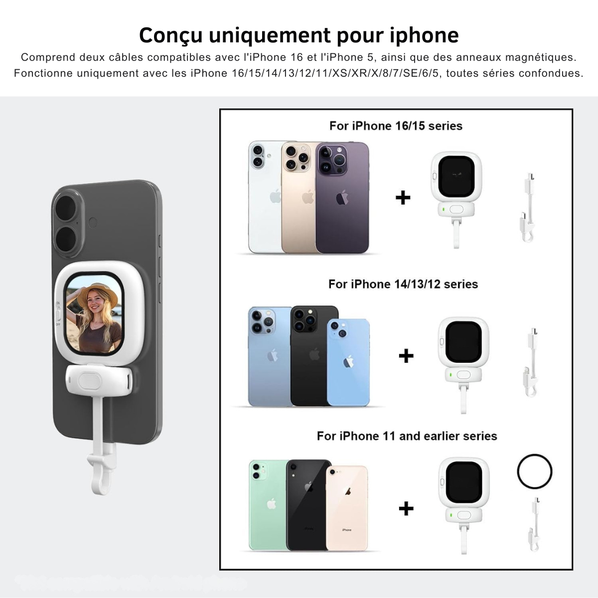 nouveauté mini écran magnétique amoled pour selfie iphone nouveauté mini écran magnétique amoled pour selfie iphone