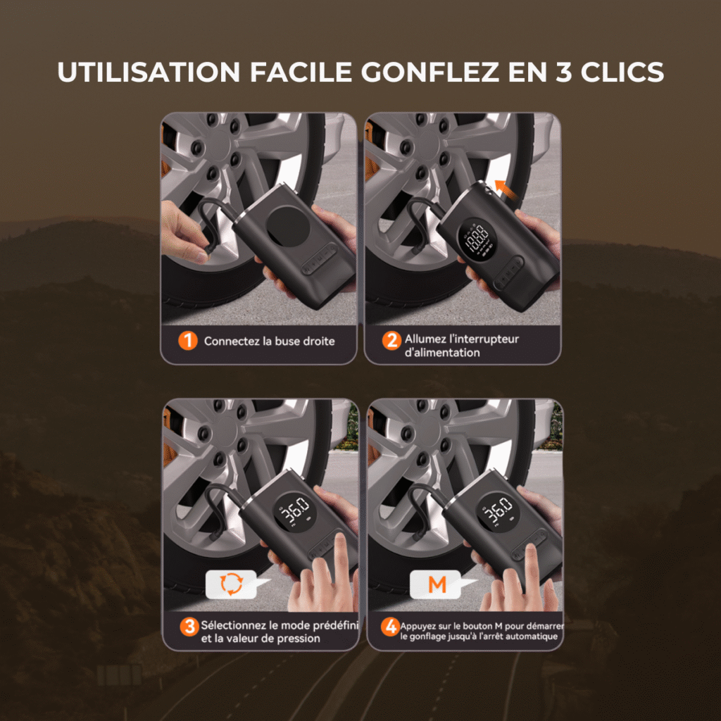 utilisation gonfleur mobile
